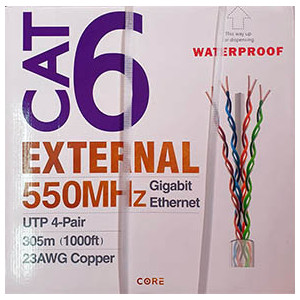 Core CAT6 External 305m Black